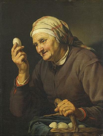 Hendrick Bloemaert woman selling eggs